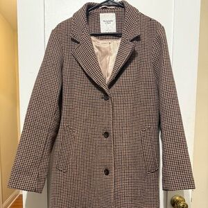 Abercrombie & Fitch Houndstooth Dad Coat